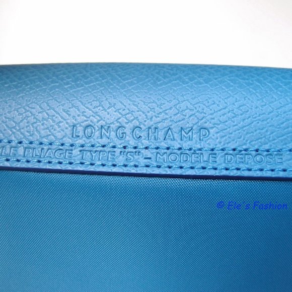 ❤️ NWT LONGCHAMP Le Pliage Type S Club Small Short Handle Tote Thunderstorm Blue - Picture 9 of 14